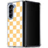 Yellow and White Checkerboard Galaxy Z Fold5 5G Clear Case